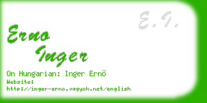 erno inger business card